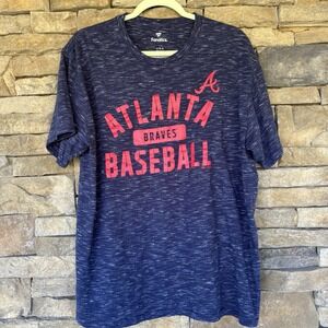 Atlanta Braves Fanatics T-shirt Men's L Large Spellout MLB Short Sleeve